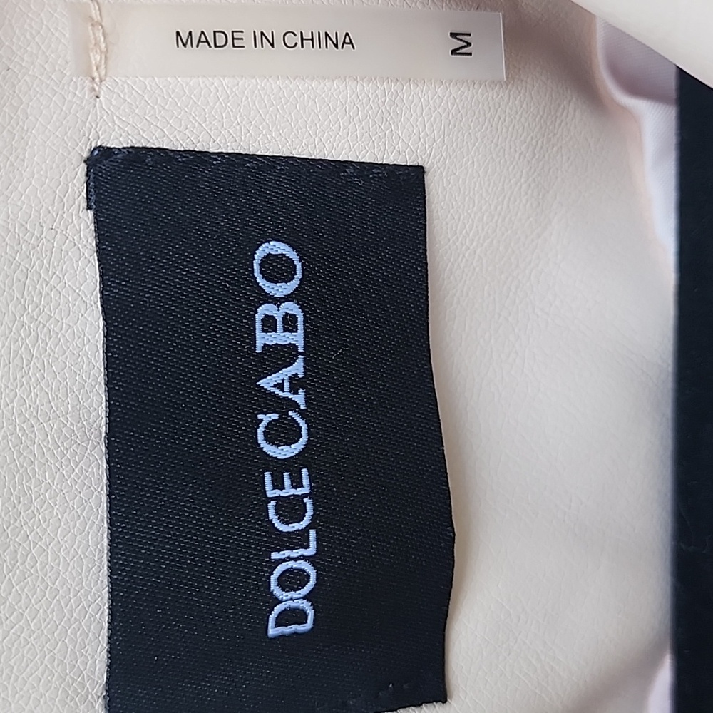 New Dolce Cabo Faux Leather Soft Pink Blazer, NWT - Picture 3 of 7